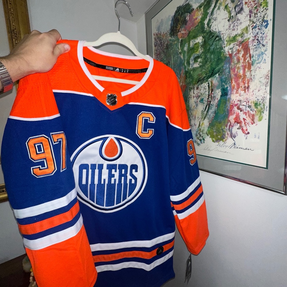 Edmonton Oilers Connor McDavid adidas Royal Home Players Jersey Mens Large